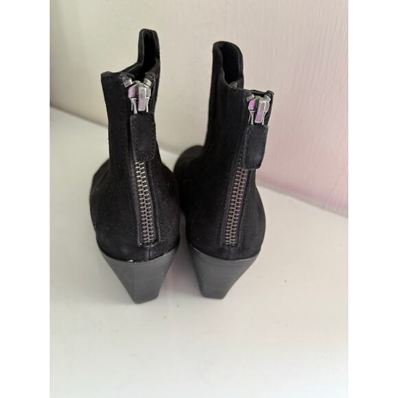 Eileen Fischer Peer Women's Ankle Boots Booties Size 5.5 Black Suede - Picture 4 of 7